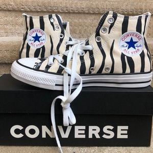 BRAND NEW High Top Zebra Converse